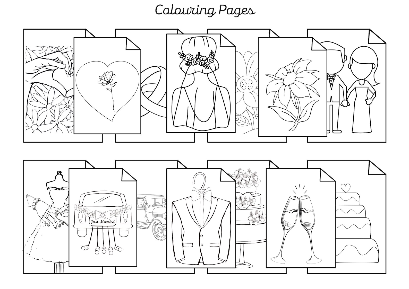Wedding Colouring Book Kids Wedding Activities Wedding - Etsy