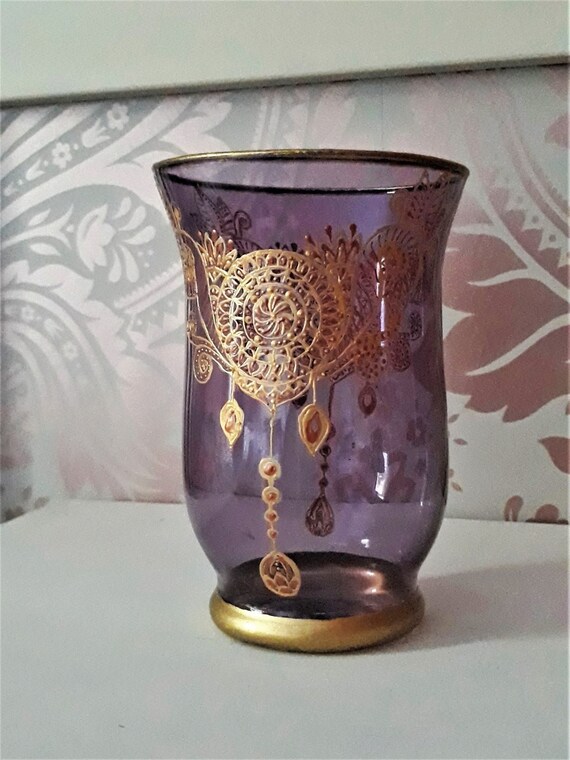 Floral Zentangle Hand Candle Holder -