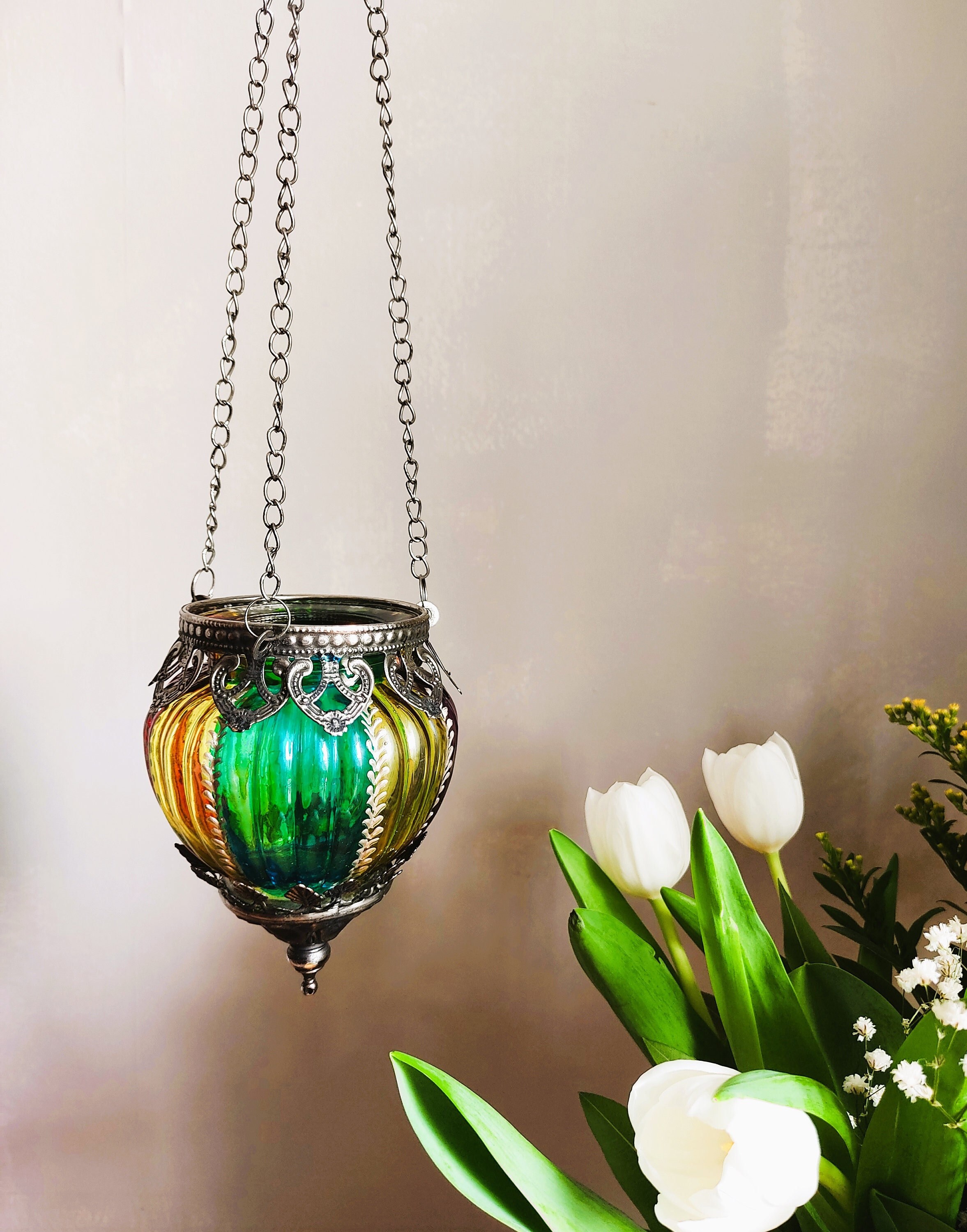 Hanging tea shop light lanterns