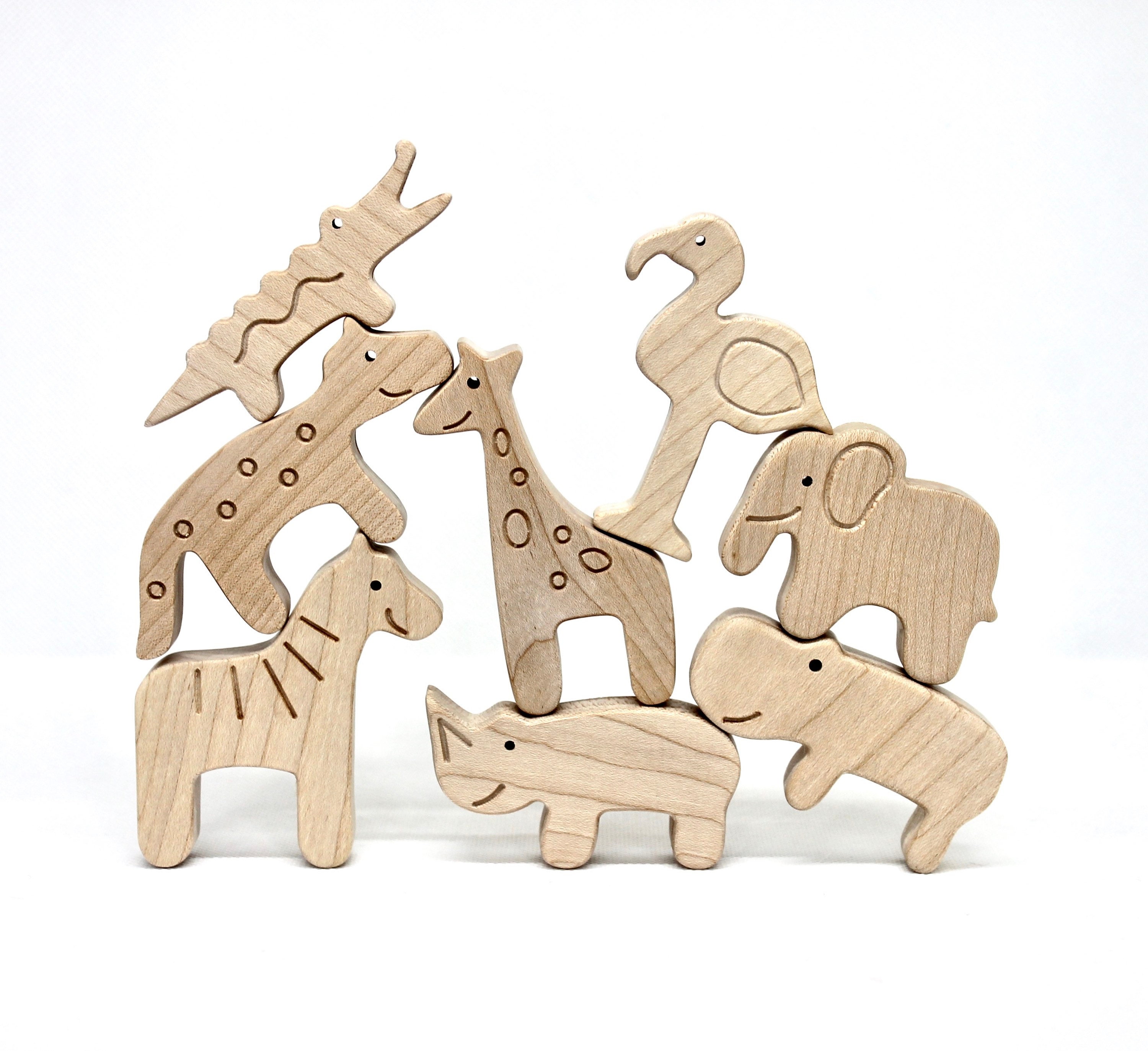 German Wooden Animal Figurin Cook