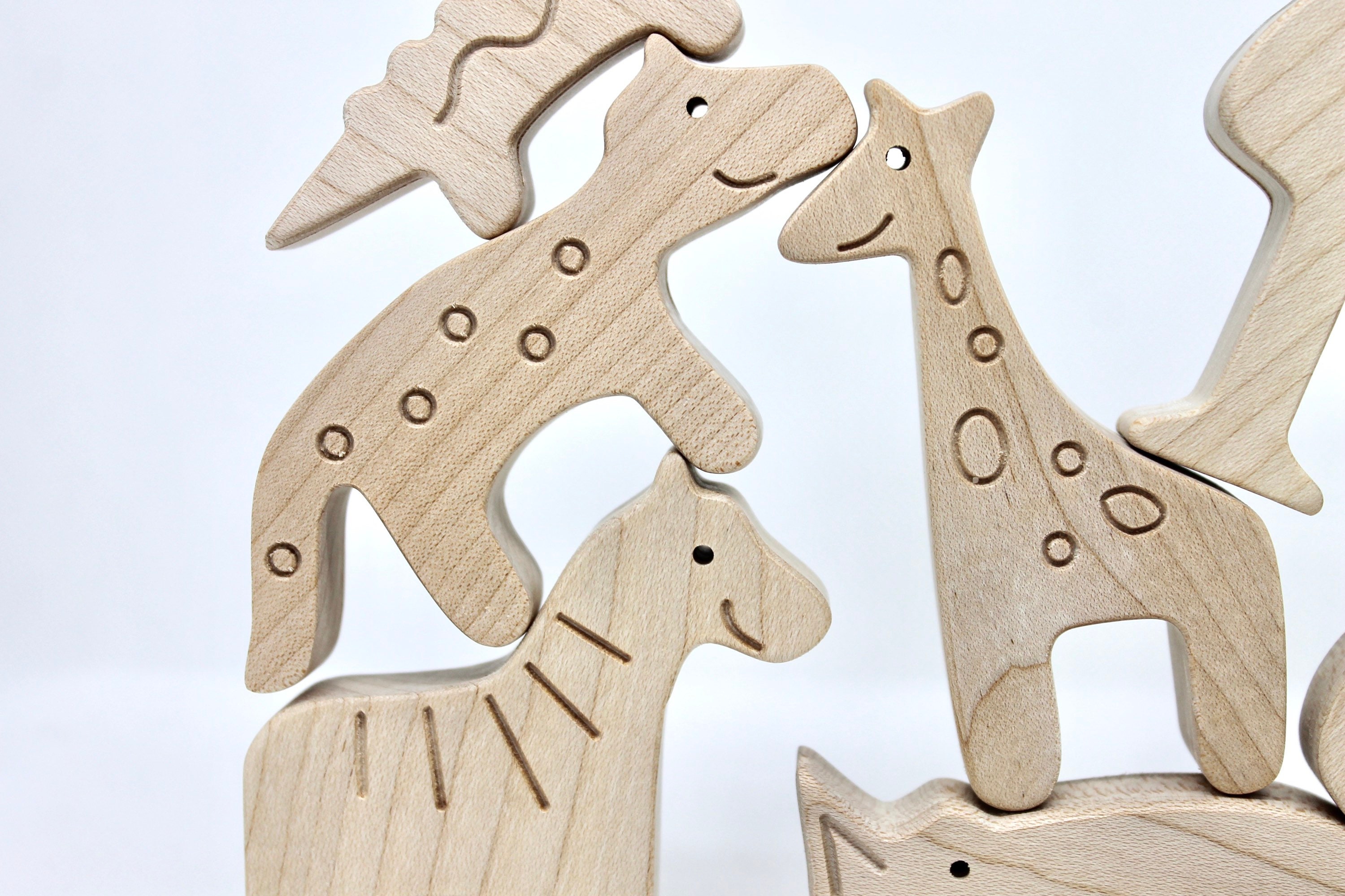 Safari Exotic Animal Wooden 8 Piece Toy Set African Animals - Etsy
