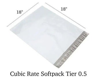 18x18 Poly Mailer Cubic Rate Softpack Tier 5 0.5 Bag Self Seal 18" x 18"
