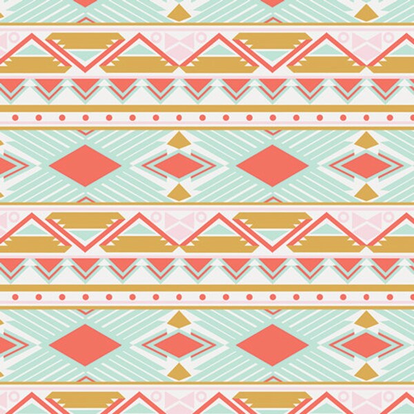 Anna Elise Tribal Study Aura Cotton Fabric, Bari J Quilt Fabric, Art Gallery Fabric, Aztec Fabric by the Yard, Kilim Southwestern Fabric