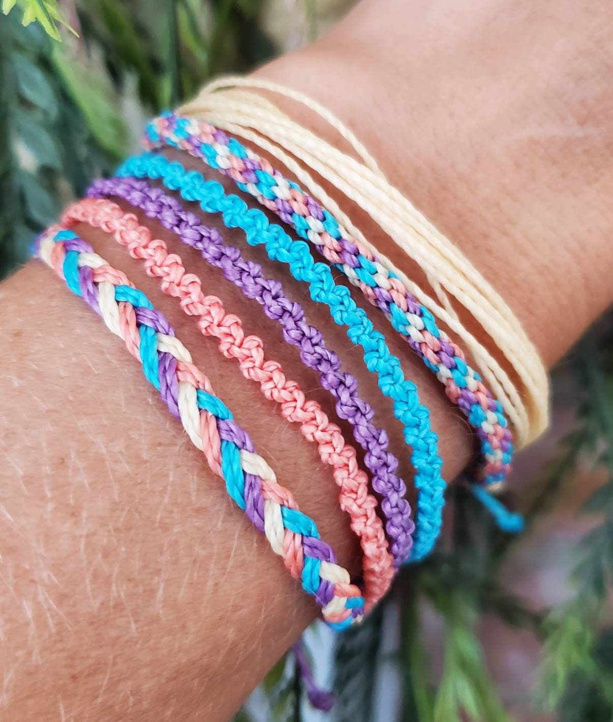 Pastel friendship bracelet string best sale