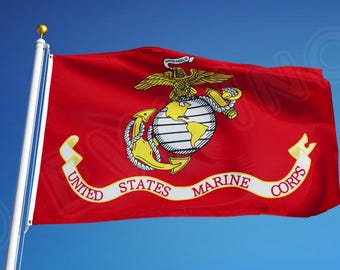 USMC Marine Corps Retired 3x5 Polyester Indoor Outdoor Military Approved Flag