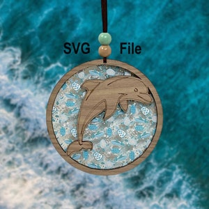 Delphin Laser-Datei, Delphin SVG, Delphin PNG, Suncatcher-Svg-Datei, Glowforge-Dateien, Laser-Datei, Laser-Svg-Datei, Schneidemaschine Dateien