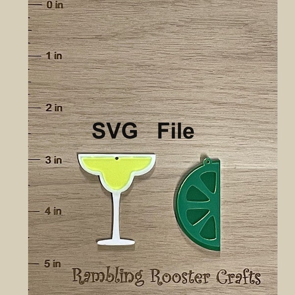 Margarita glass SVG, Lime svg, Margarita and lime, earring svg laser cut, PNG laser file, Laser dxf file, Laser files, Cutting machine file