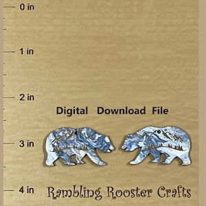 Engraved Bear Earring SVG Laser Cut File (Digital Download)