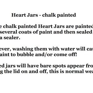 Heart jar information