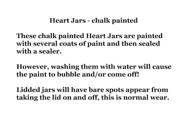 Heart jar information