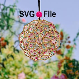 Flower Suncatcher SVG: Laser Cut File (Digital Download)