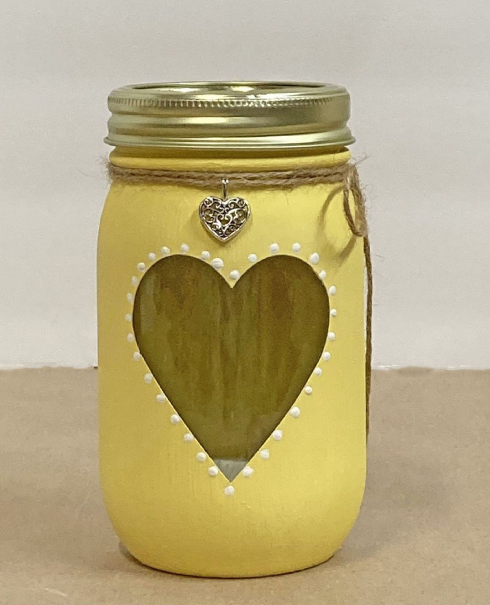 Heart Jar Mason Jar Decor Lighted Jars Decorated Mason Etsy