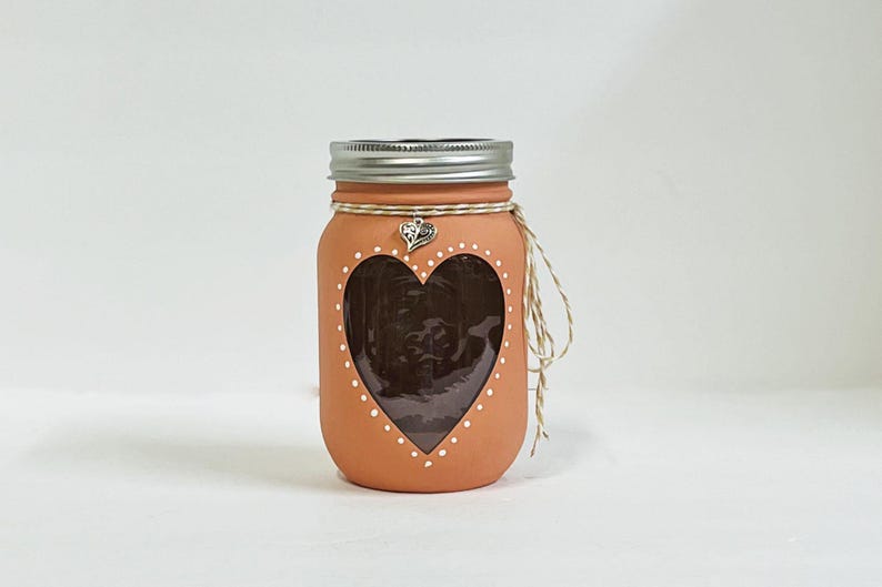 Coral Heart Jar