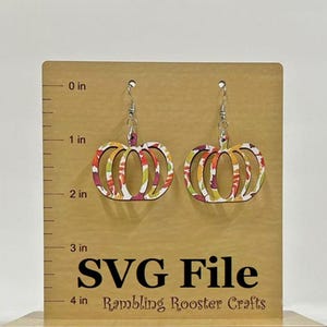 Pumpkin Earring cut file, Pumpkin SVG laser file, Fall Earring svg, laser cut, Laser SVG file, Laser files, Cutting machine files