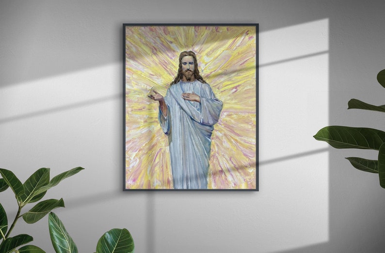 Jesus Christ Art, Our Lord Christian Wall Art, God Catholic Oil Painting, Holy Face of Jesus