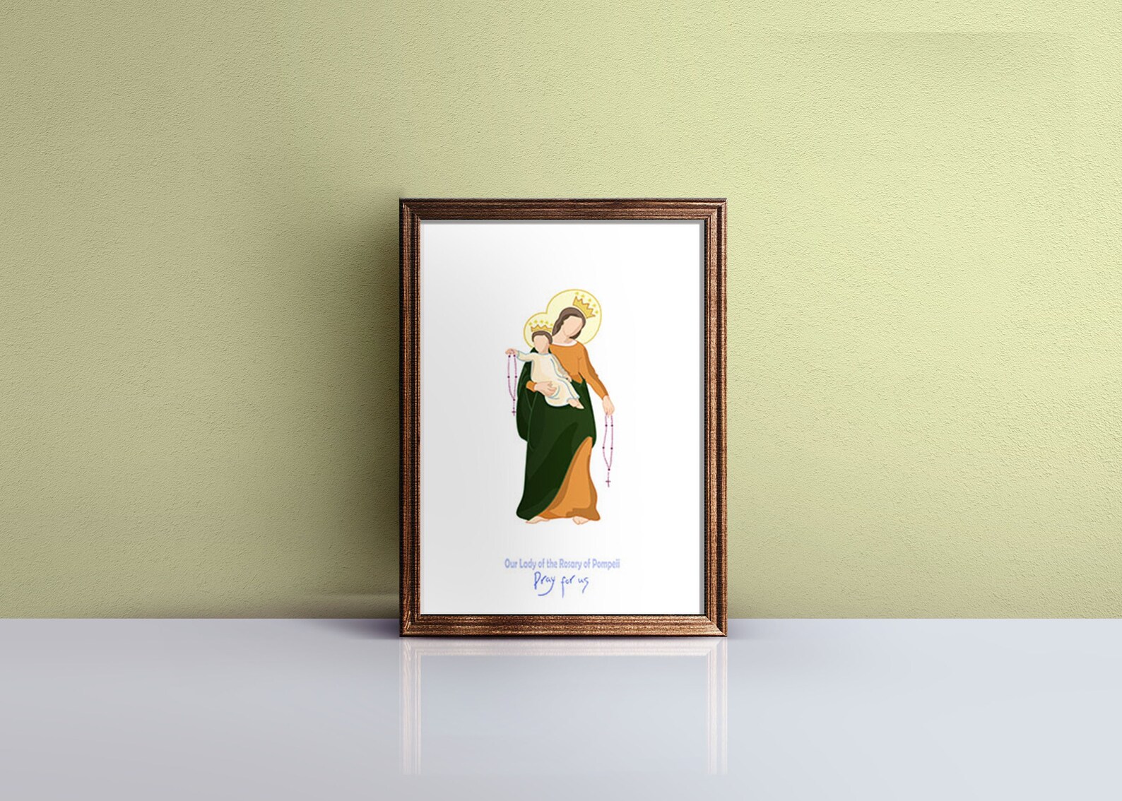 Our Lady of the Rosary of Pompeii Pray for Us. Printable Catholic Art ...