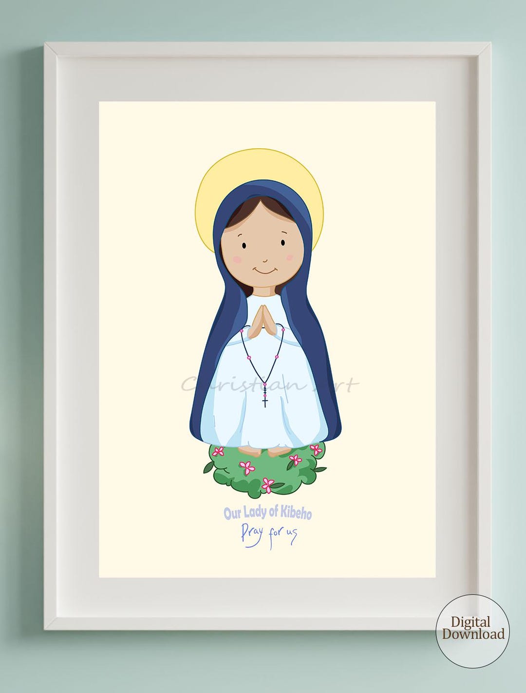 Our Lady of Kibeho Digital Art for Kids: Prayer, Coloring Page ...