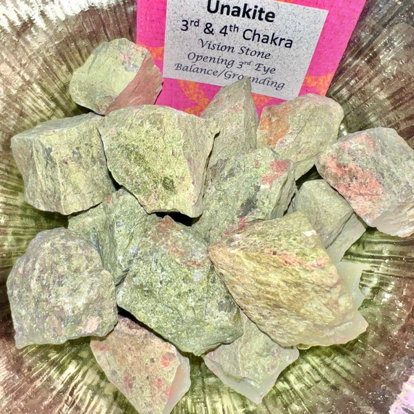 Raw Natural Unakite Stones - Green, and Pink Salmon - Choose how many stones you want 4.95+ FREE SHIPPING