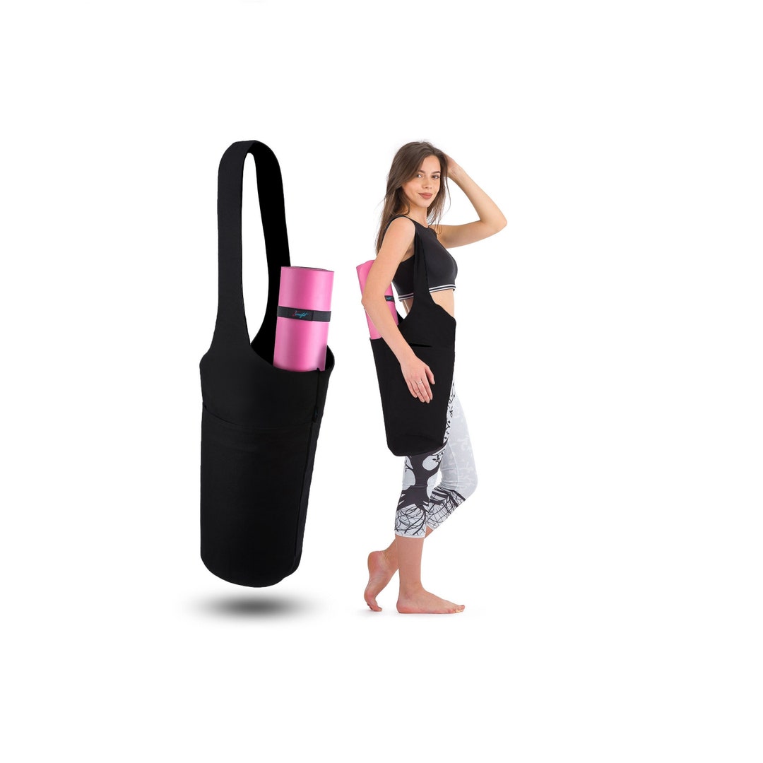 Black Yoga Bag Yoga Mat Holder With BONUS Yoga Mat Strap Etsy