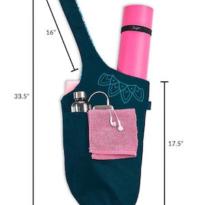 yoga bag size measures length, width and height