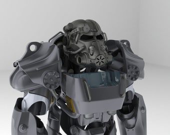 Modelo 3D de servoarmadura T60 inspirado en Fallout 4 para impresión 3D
