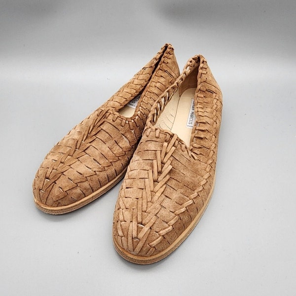 Via Spiga Natural Suede Woven Flats Women’s Size 7M