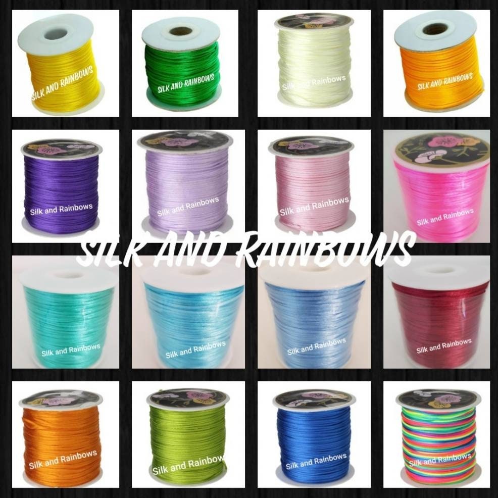 Rattail Sik Cord 1mm, Nylon Satin Cord, Chinese Knotting, Faux Silk Cord,  Jewellery Making, Kumihimo, Braiding, Threading, Macrame, Crafts 