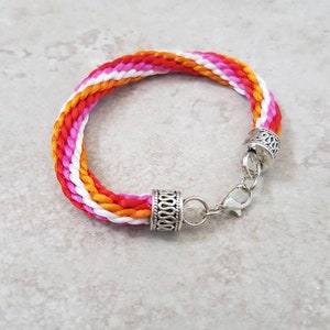 Lesbian Bracelet, Pride flag bracelet LGBT gifts, Lesbian gifts