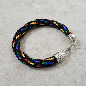 Black Rainbow Bracelet, Pride Bracelet for men, Subtle Pride Bracelet, discreet pride jewellery, Equality gifts