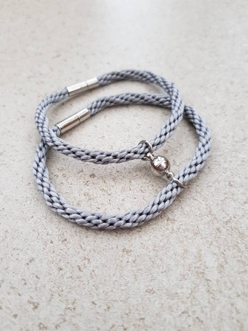 Couple bracelets, Anniversary gift, choice of colours 