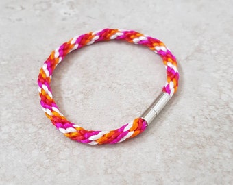 Pulsera lésbica, tobillera con bandera lésbica, joyería del orgullo lésbico, regalo para novia