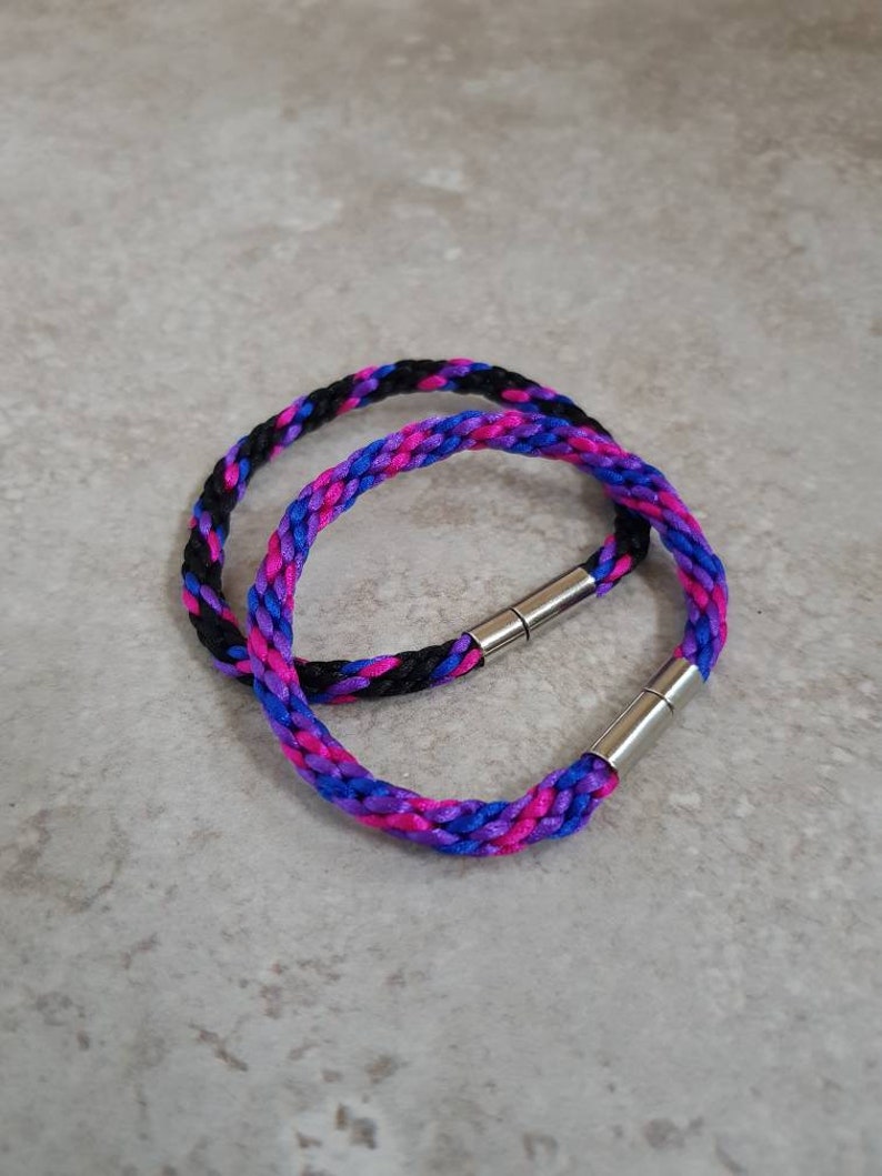 Bi Pride flag Bracelet, LGBT gifts, Bisexual Bracelet, Bisexual Anklet zdjęcie 9