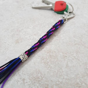 Bisexual flag Keyring, Bisexual Keychain, Bi Pride gifts