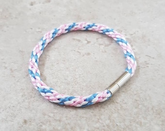 Transgender Bracelet, Trans flag Ankle Bracelet