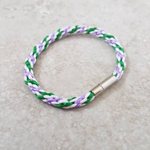 Genderqueer Bracelet, Genderqueer flag Anklet, LGBTQIA Jewelry