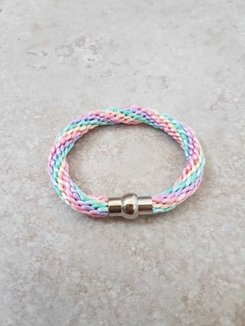 Gift for Daughter Neice Granddaughter Pastel Rainbow Bracelet Princess Gift Special Girl Gift Unicorn Gift Childs Unicorn Bracelet