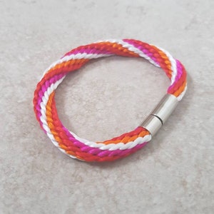 Lesbian Bracelet, LGBTQ Girlfriend Gift, Lesbian Pride flag Jewelry, Lesbian Gifts