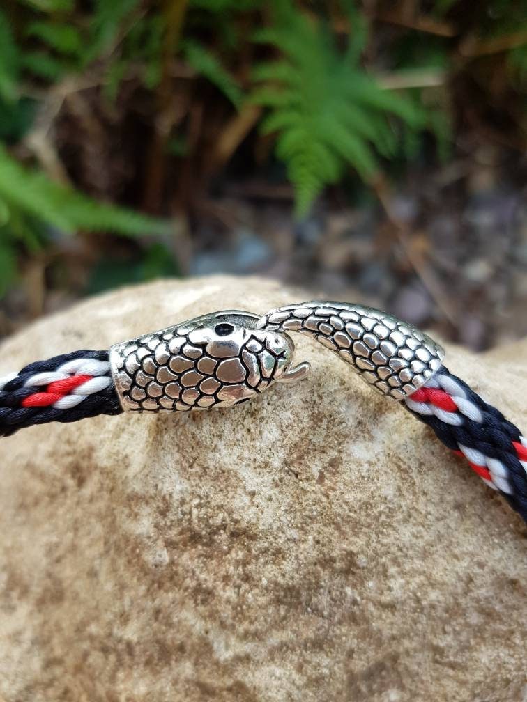 Zwarte Slangenketting Rode Slang Choker Ouroboros Etsy