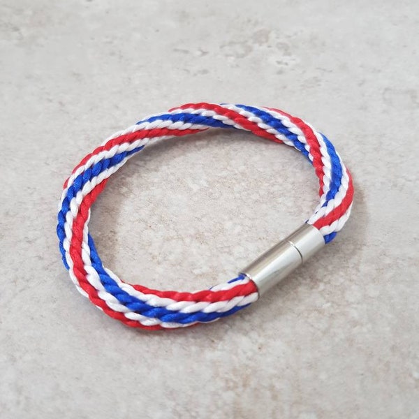 Bracelet rouge, blanc et bleu, Bijoux patriotiques