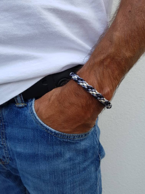 Grey Rope Bracelet Bracelets for Men Etsy