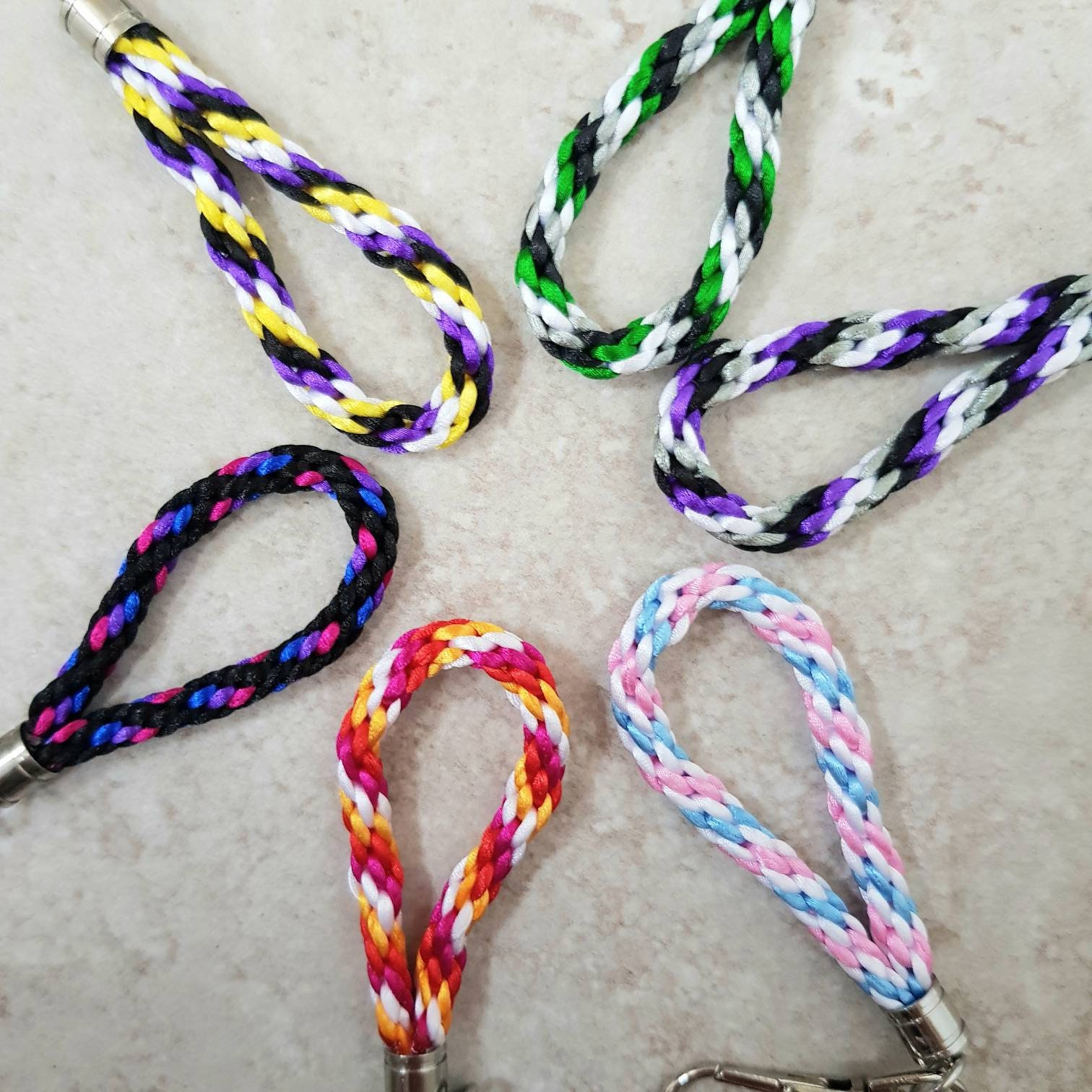 Bisexual Loop Keyring, Bi Pride Flag Keychain, Bisexual Pride Macrame ...