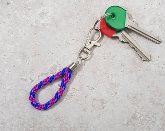 Bisexual Keyring, Bisexual flag Keychain, Bisexual pride bag charm, Bi Pride gifts