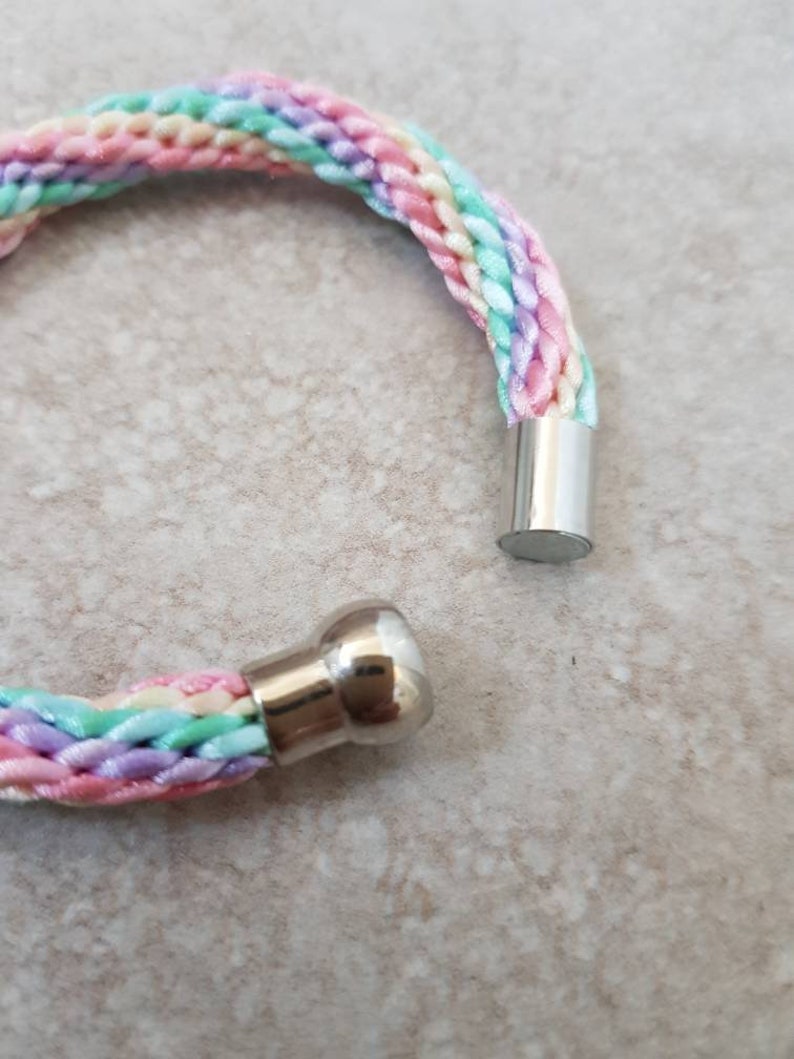 Gift for Daughter Neice Granddaughter Pastel Rainbow Bracelet Princess Gift Special Girl Gift Unicorn Gift Childs Unicorn Bracelet