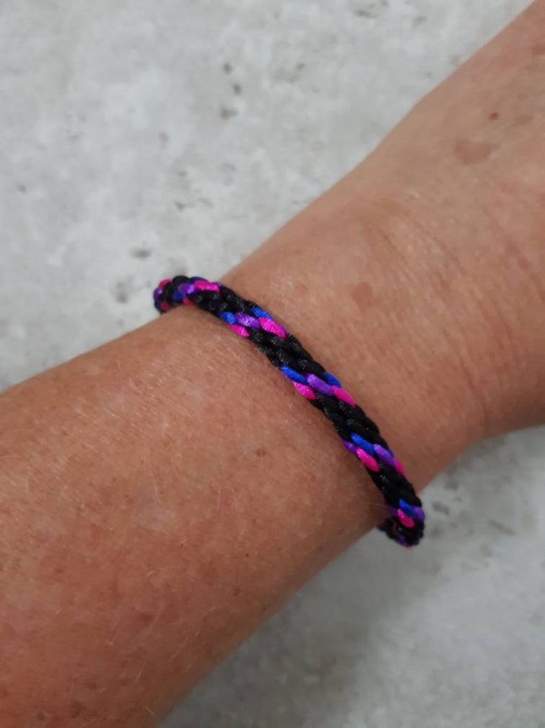 Bi Pride flag Bracelet, LGBT gifts, Bisexual Bracelet, Bisexual Anklet zdjęcie 2