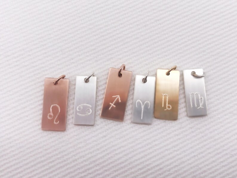 Zodiac Necklace 14k gold filled personalized necklace sterling silver Bar Necklace simple necklace monogram bar necklace tag nacklace