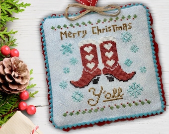 Merry Christmas Y'all - cross stitch chart by Dirty Annie