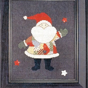 Patchwork Santa - Cross Stitch Chart and Buttons