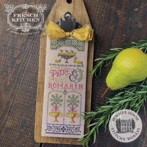 Poire et Romarin (Pear and Rosemary) - The French Kitchen Winter -  Cross Stitch Pattern by Summer House