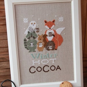 Winter Hot Cocoa Cross Stitch Chart by Madame Chantilly