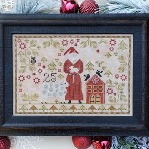 Santa and the Woolmakers - cross stitch chart by Kathy Barrick